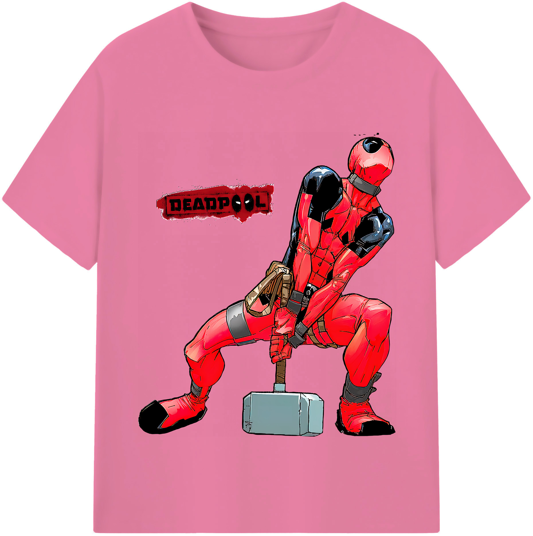 （画像用） Deadpool デッドプール 綿100％半袖Tシャツ（フロントプリント）